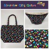 Large Tote Bag - Little Yarn Balls Large Tote Bag - Little Yarn Balls